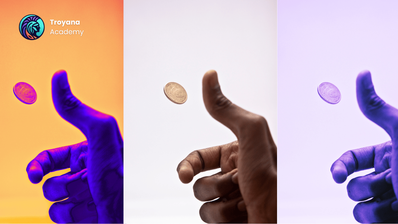 flip or toss a coin