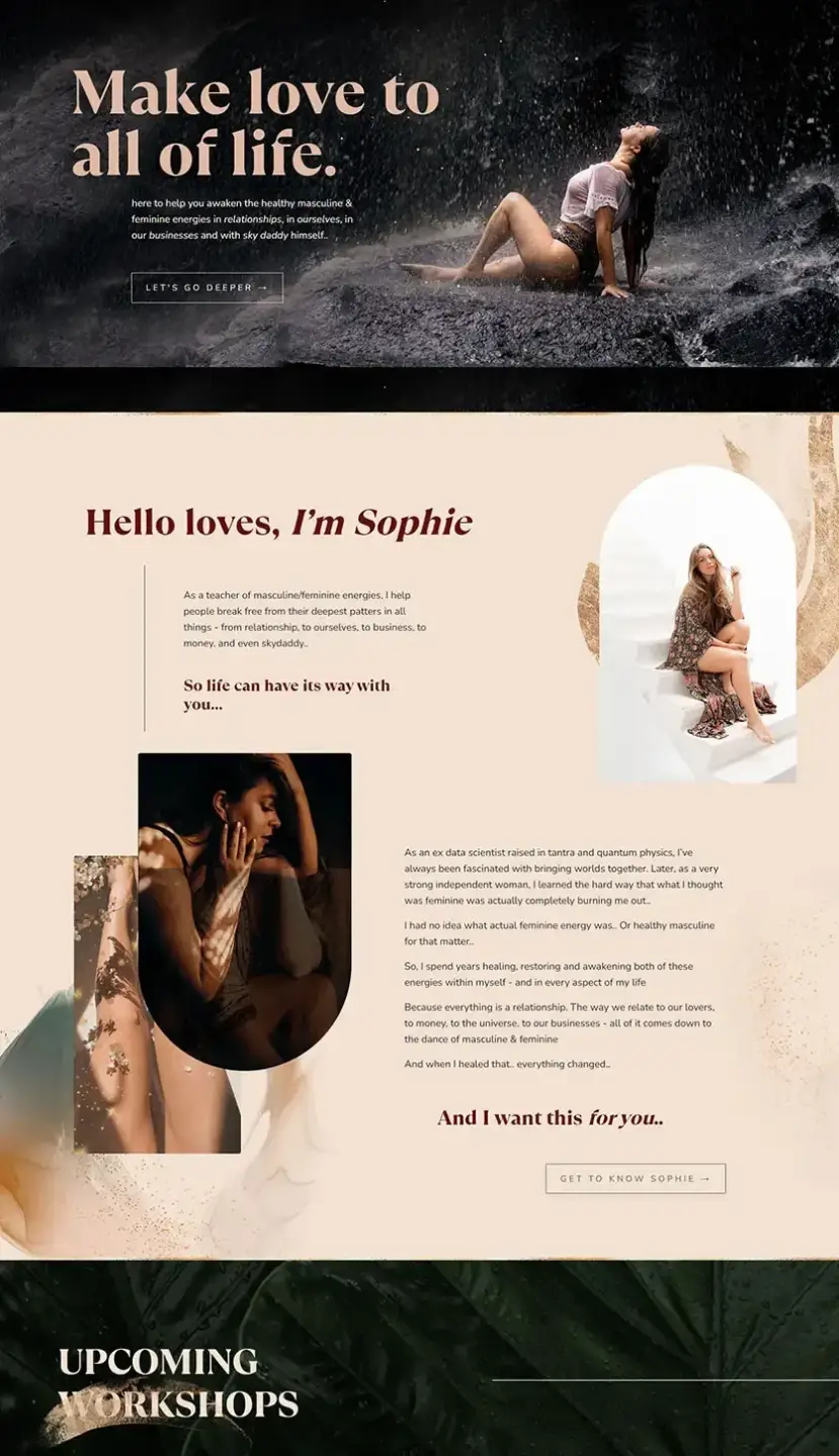 Ethereal Kajabi website design by Dianne Empeynado