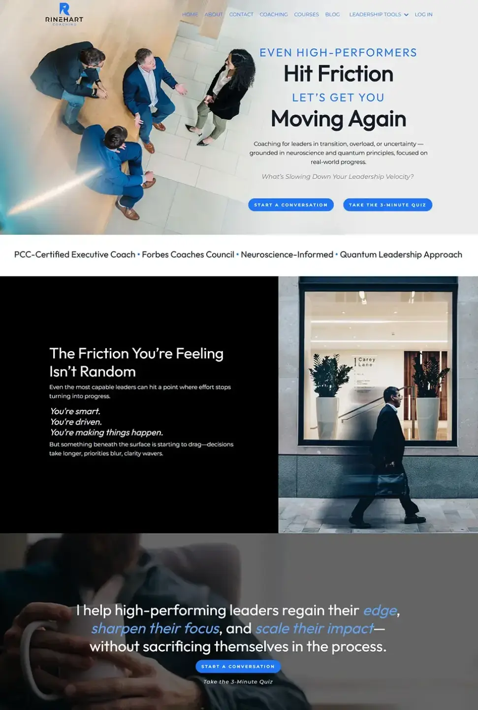 Professional Kajabi website design for coaches and creators