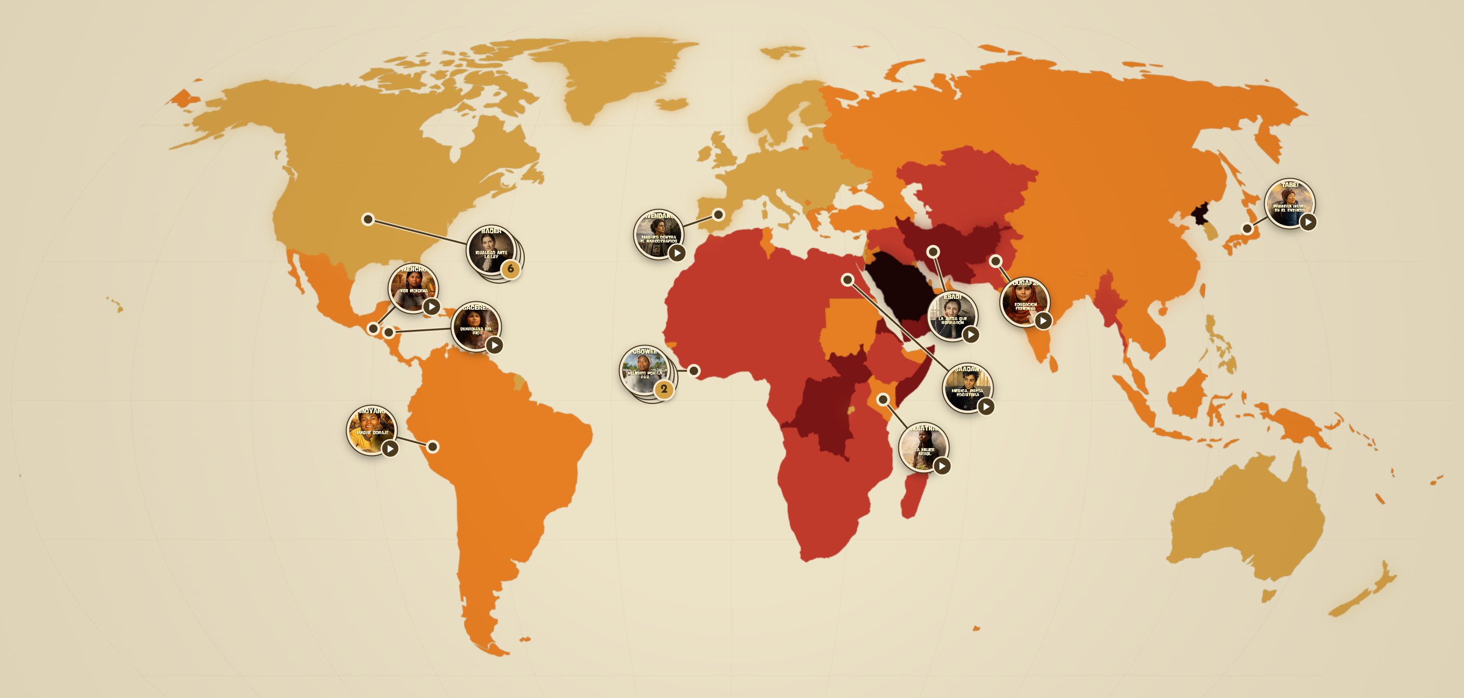 Mapas interactivos — 4.500 años de mujeres