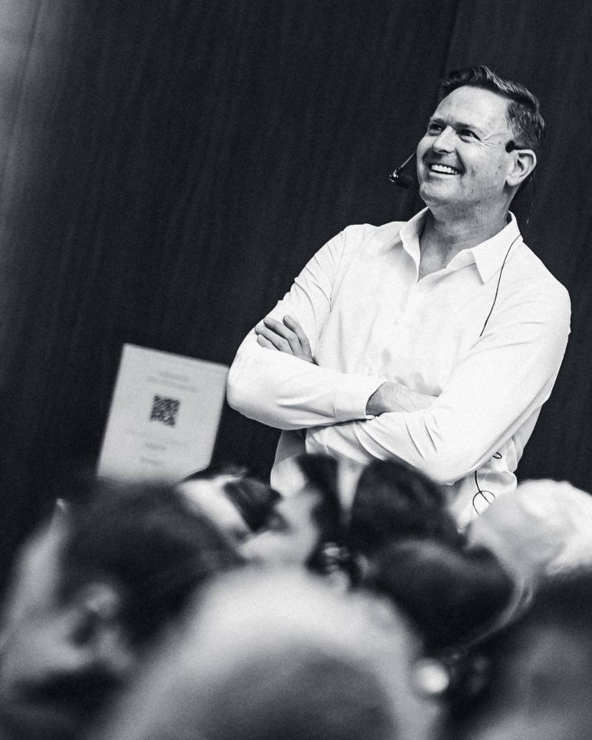 Russell Raath speaking at The Lab