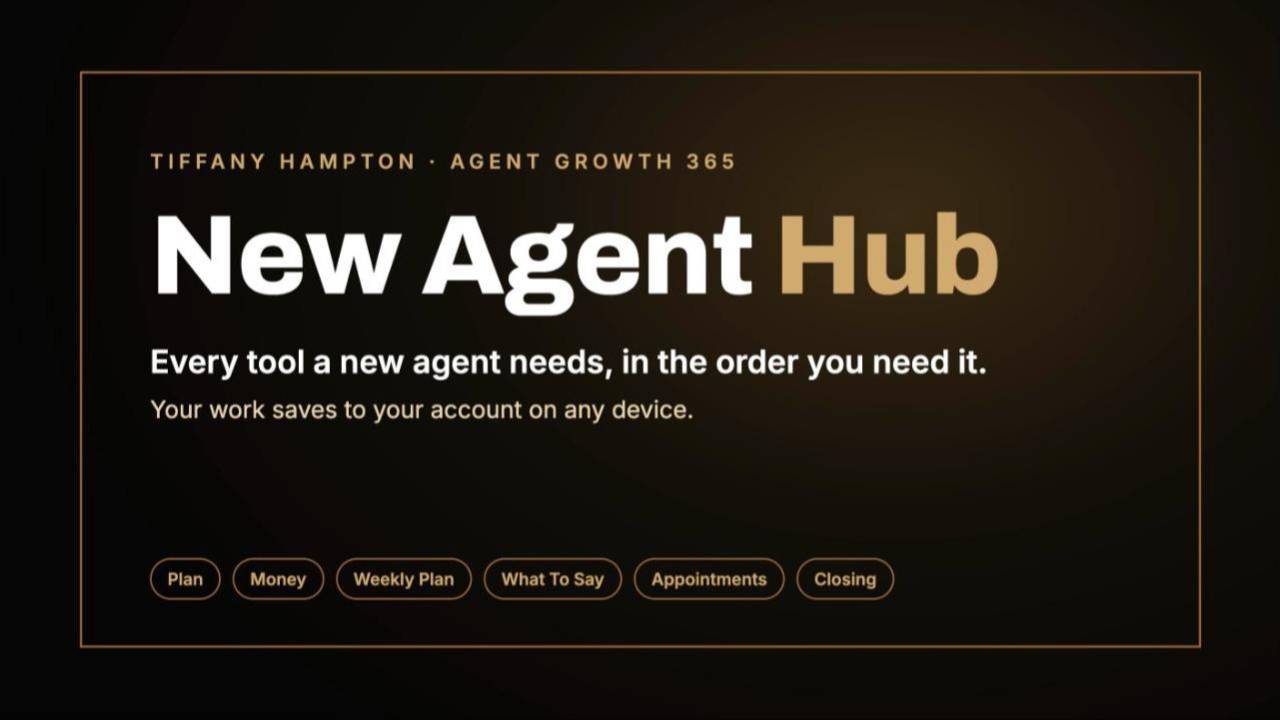 New Agent Hub by Tiffany Hampton