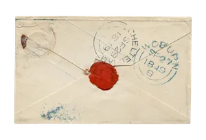 Vintage wax-seal envelope