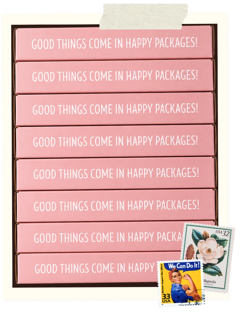 A happy Gingiber package ready to ship