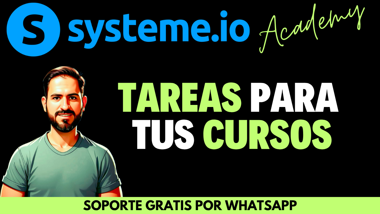 Cómo crear tareas en las lecciones de un curso en Systeme