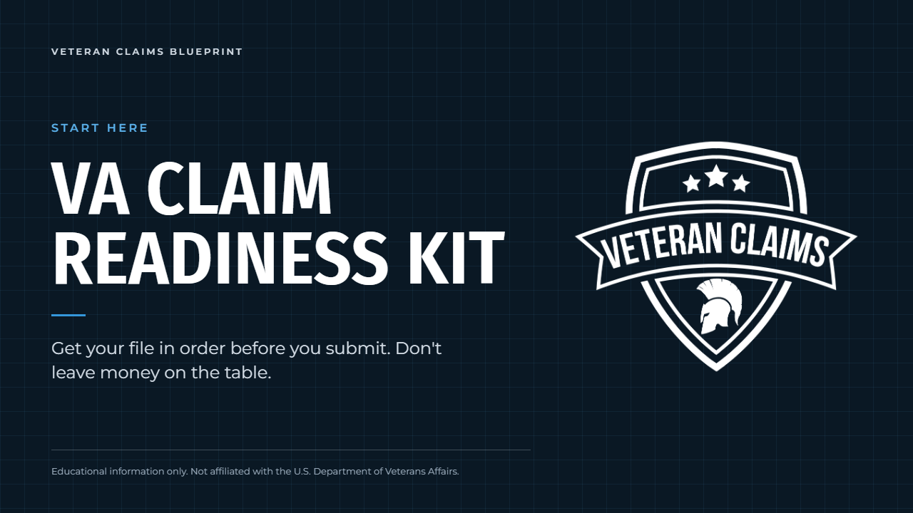 VA Claim Readiness Kit workbook cover