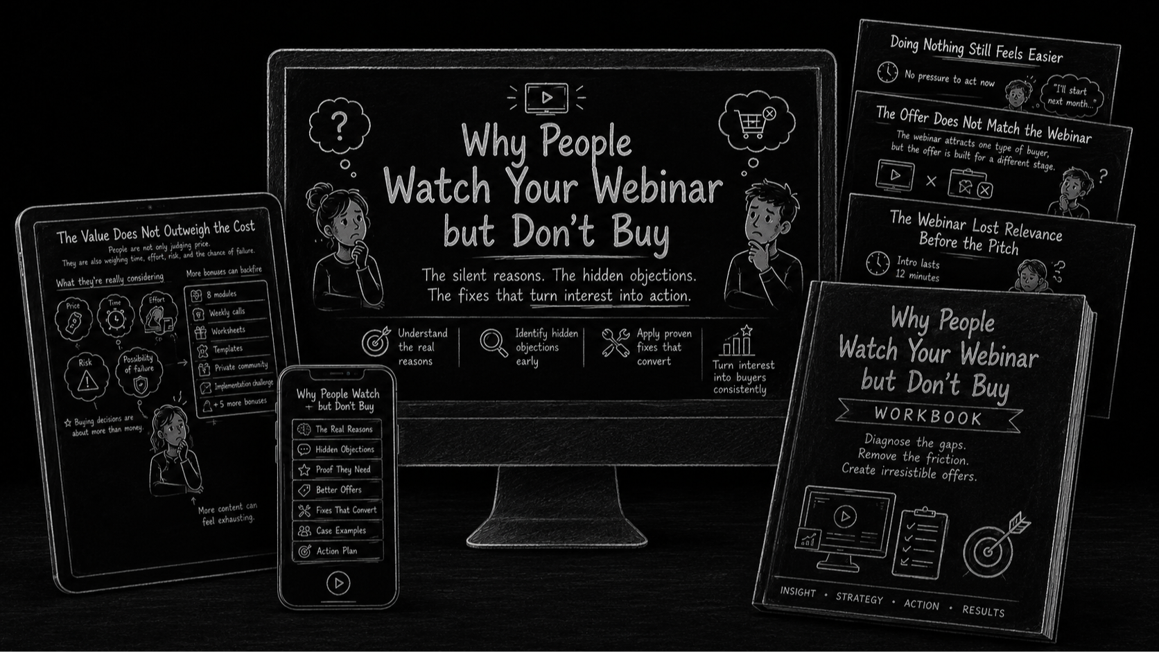 Why People Watch Your Webinar But Don't Buy - slide deck mockup