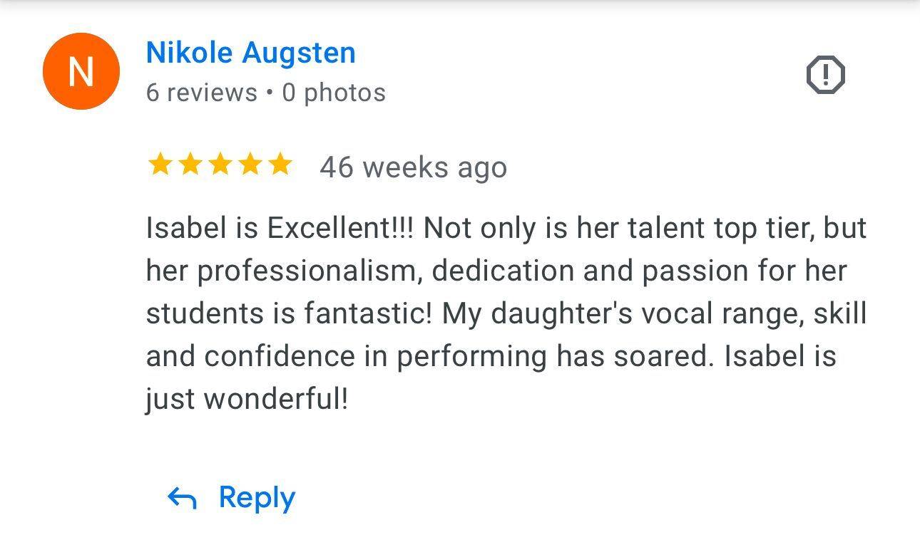 Nikole Augsten five-star review
