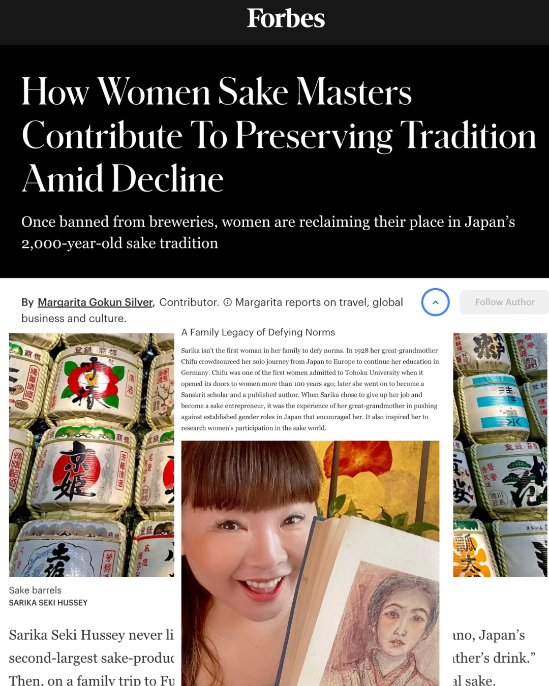 Forbes Women in Sake article