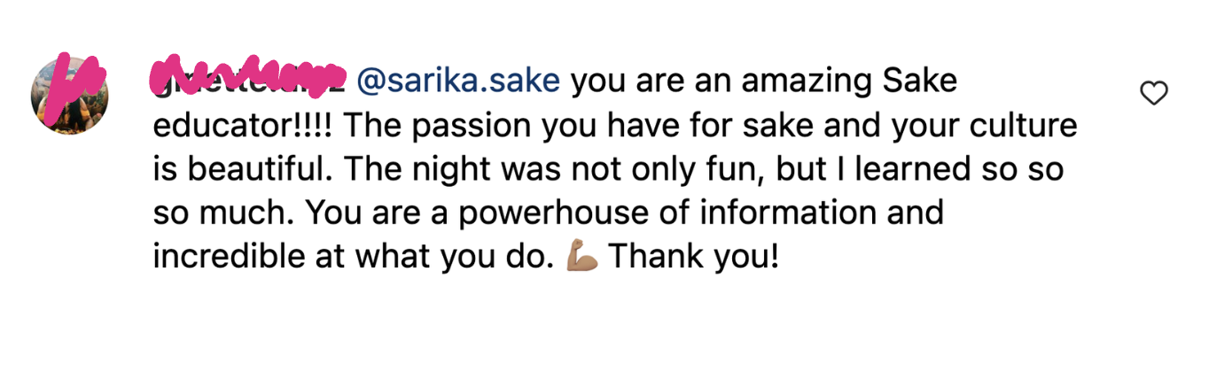 Student testimonial screenshot