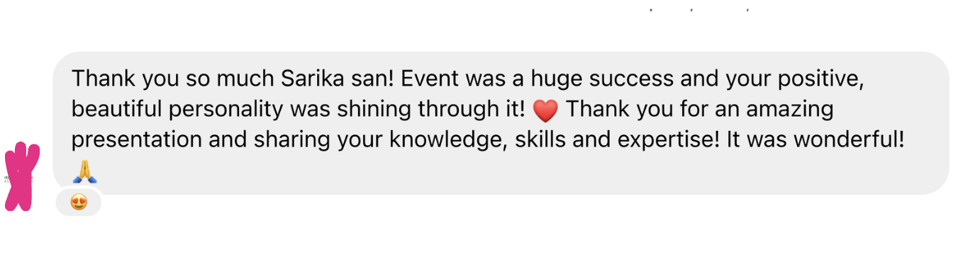 Student testimonial screenshot