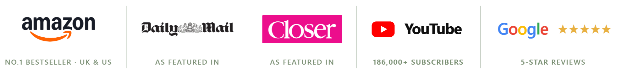 Tansy Forrest as featured in Amazon best seller list, Daily Mail, Closer Magazine and YouTube