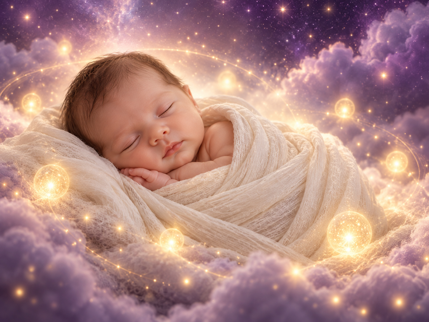 Cosmic Spirit Baby artwork representing intuitive connection