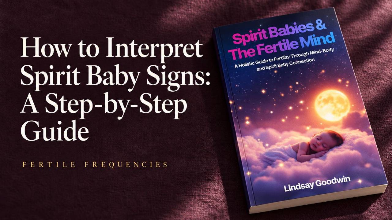 How to Interpret Spirit Baby Signs: A Step-by-Step Guide by Fertile Frequencies, featuring Lindsay Goodwin’s book Spirit Babies & The Fertile Mind