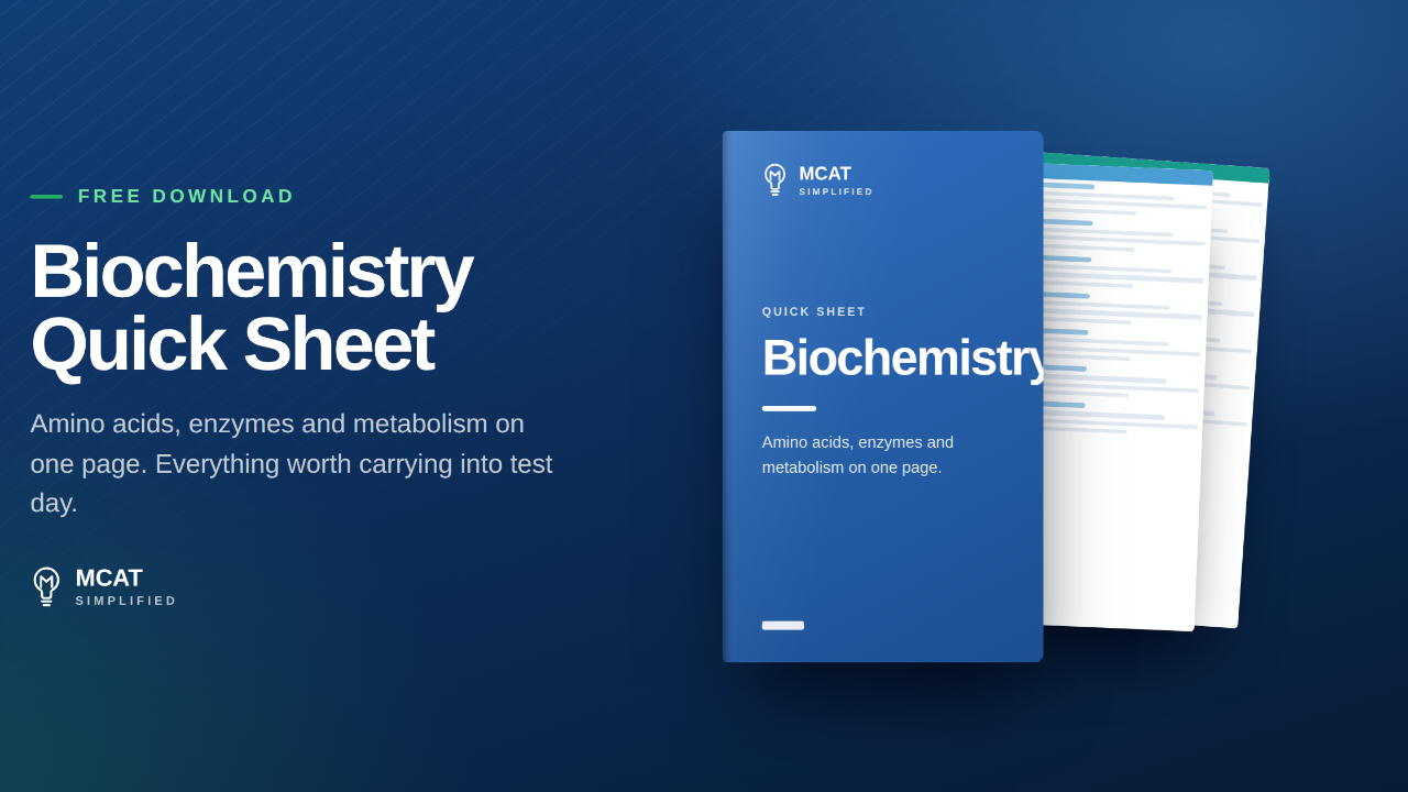 Biochemistry Quick Sheets