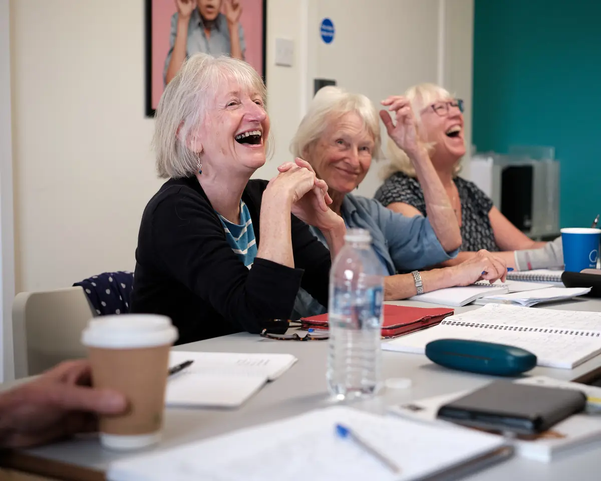 Adult students learning Spanish together at El Patio Spanish School in Edinburgh