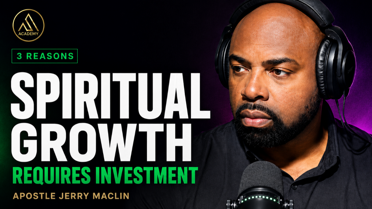 Apostle Jerry Maclin teaching three reasons to invest in spiritual growth and development.