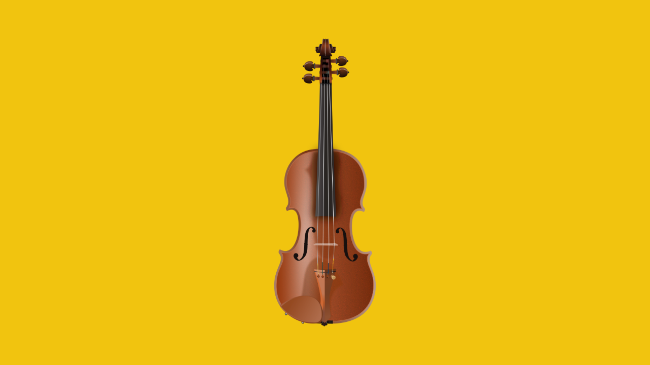 Viola photographed upright
