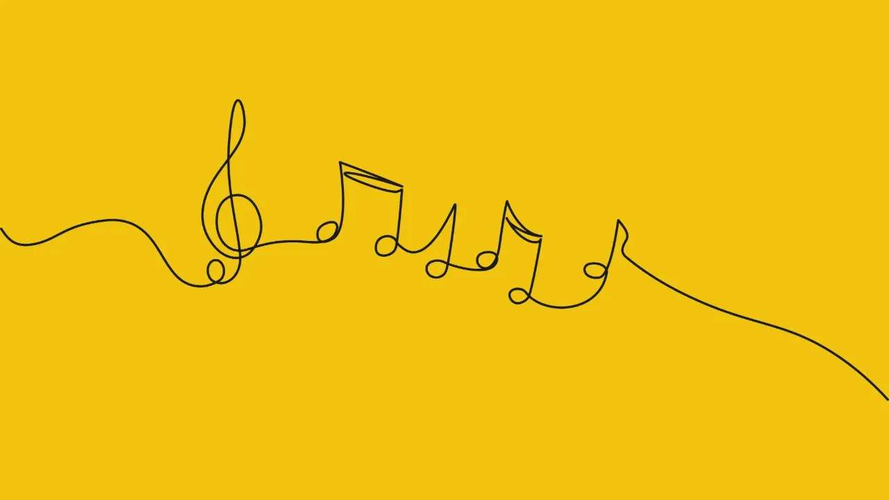 Decorative music note drawing