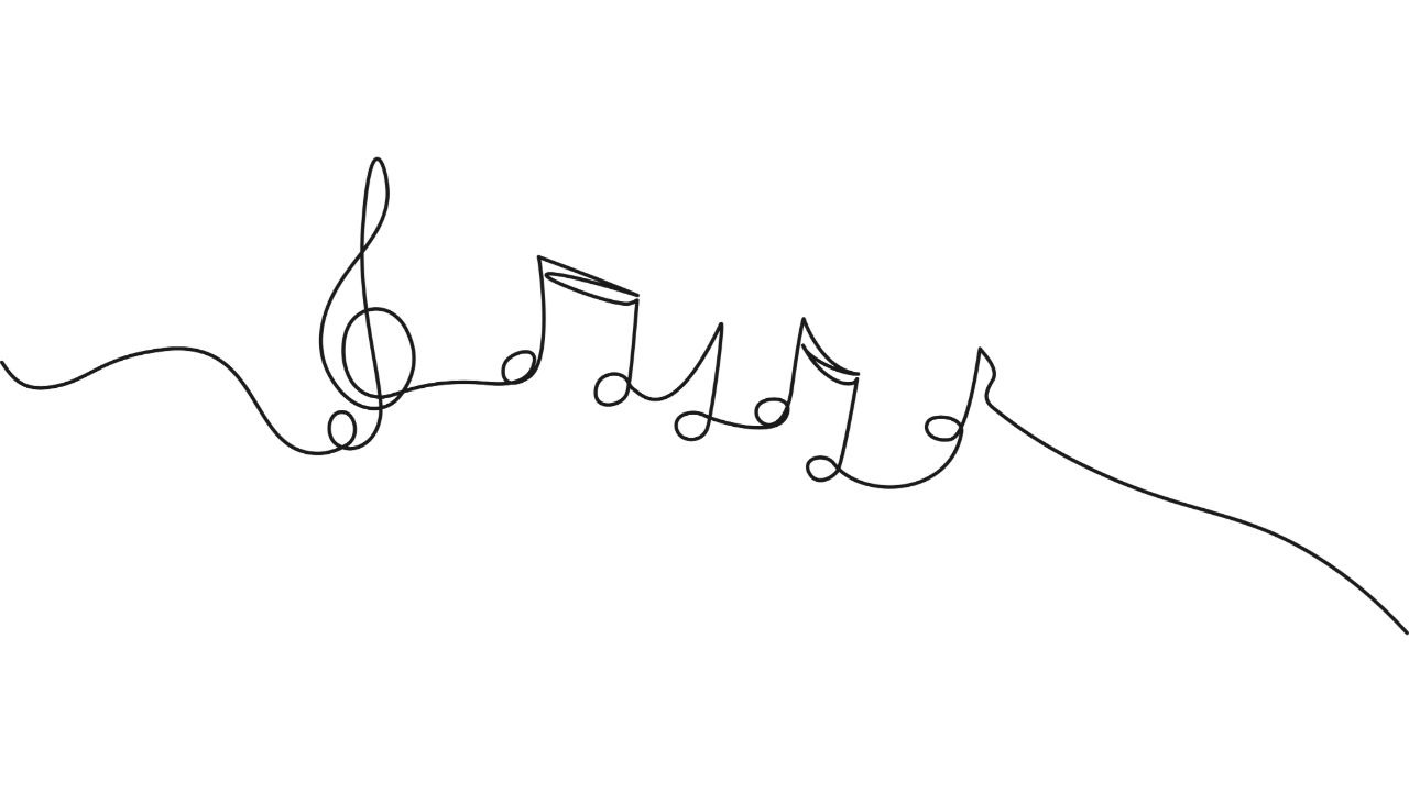 Doodle of music notes