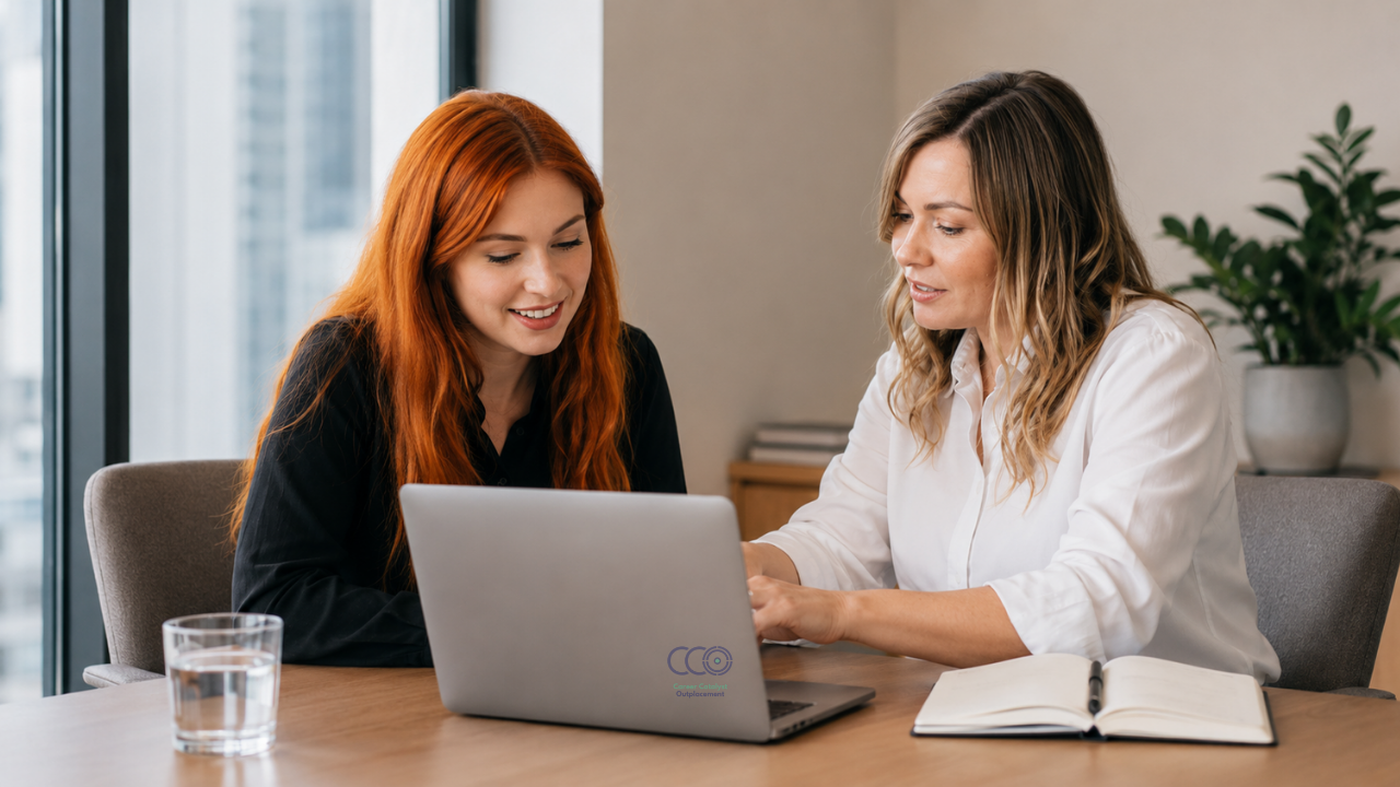 Corporate HR Executive talking to an employee about redundancy and outplacement