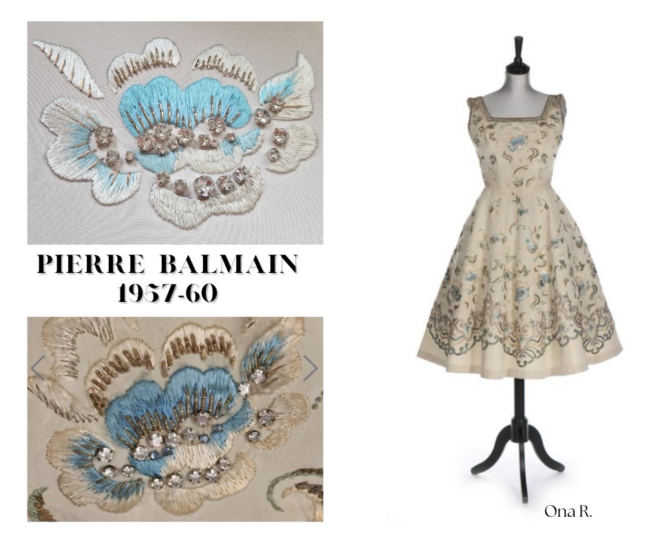 Student recreation of a Haute Couture house embroidery
