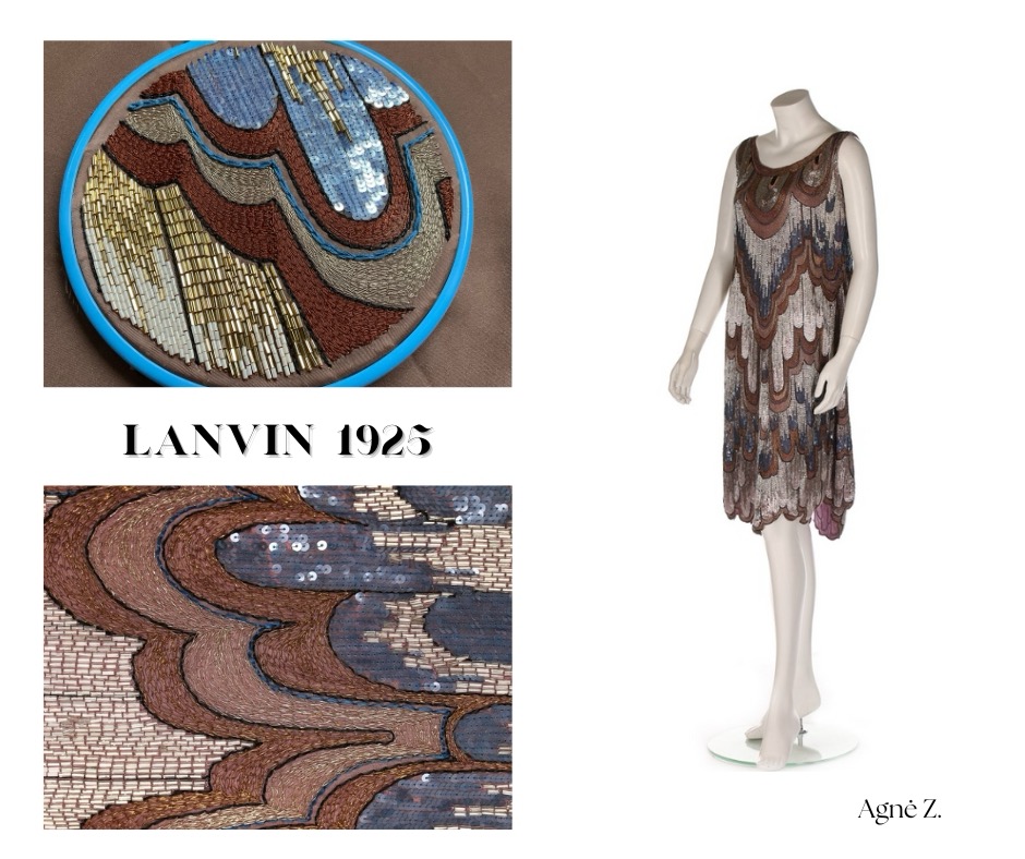 Student recreation of a Haute Couture house embroidery