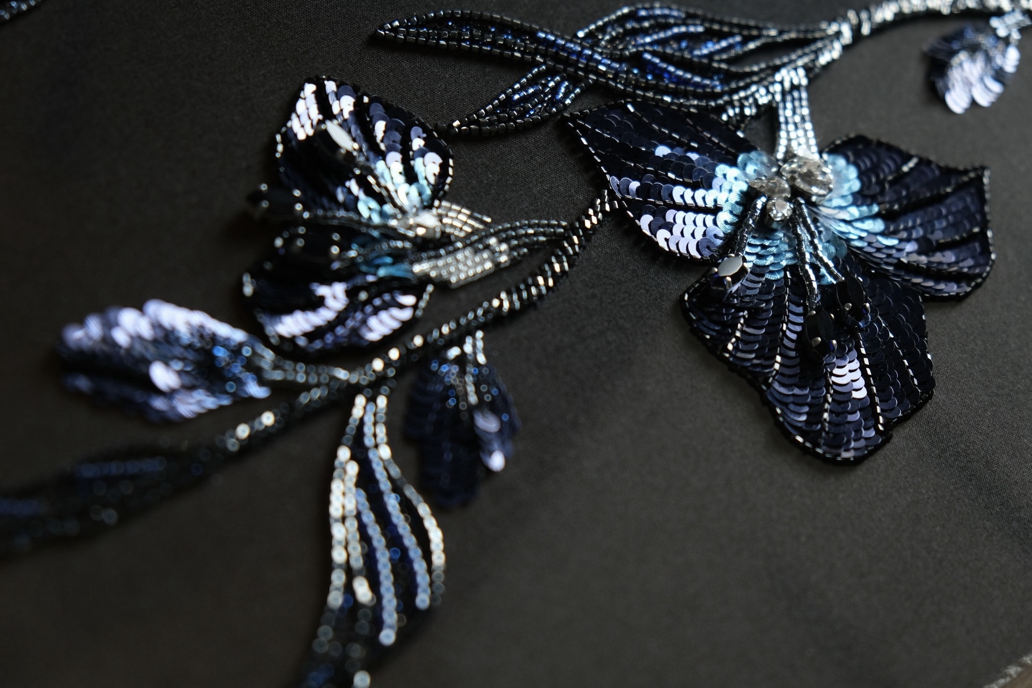 Haute couture embroidery in progress