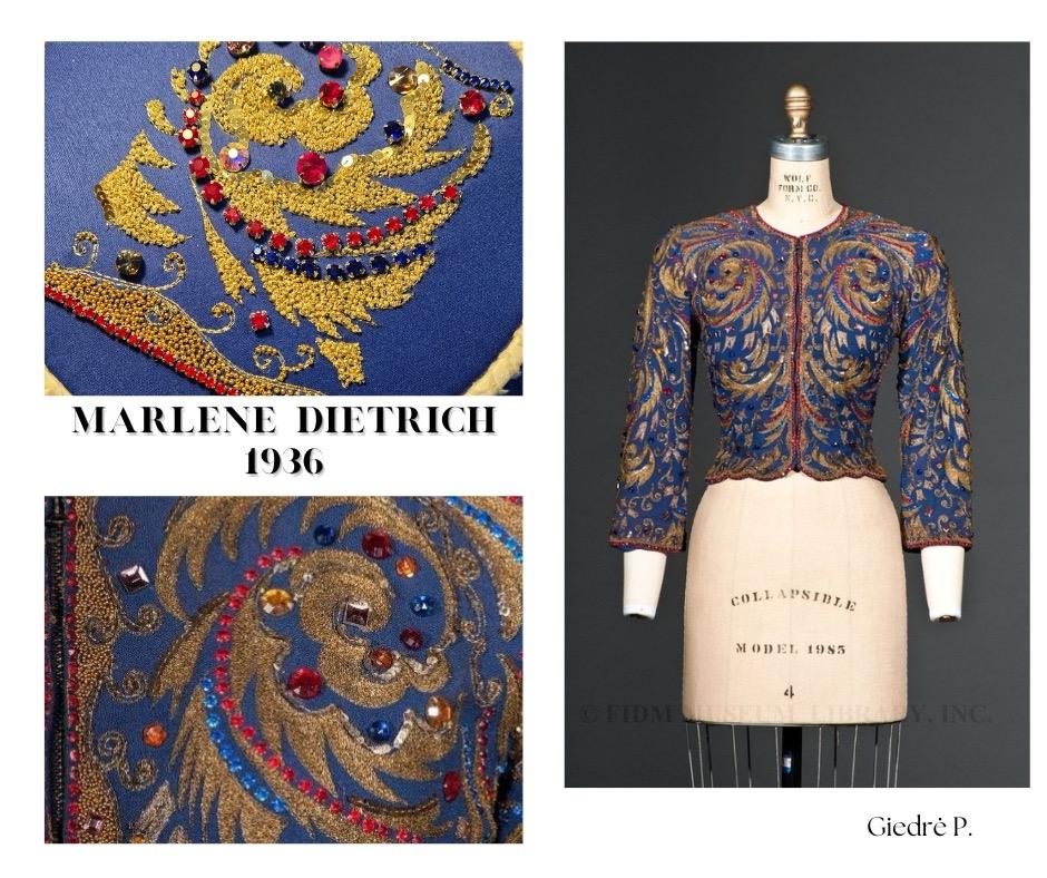 Student recreation of a Haute Couture house embroidery