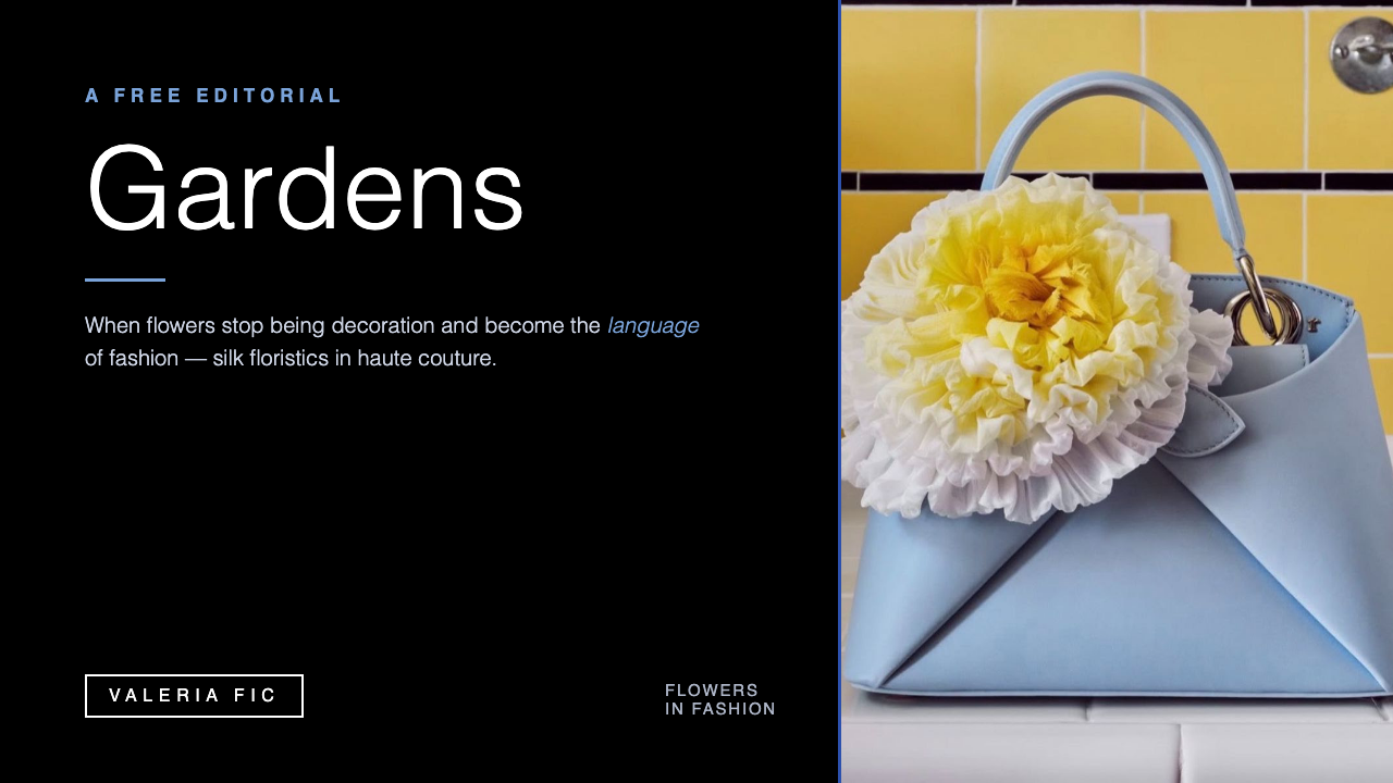 Gardens, the art of silk flowers in haute couture