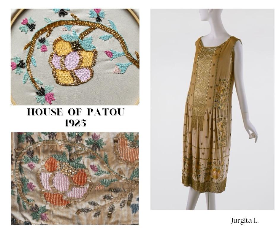 Student recreation of a Haute Couture house embroidery