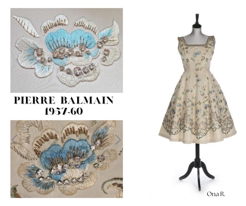 Student recreation of a Haute Couture house embroidery