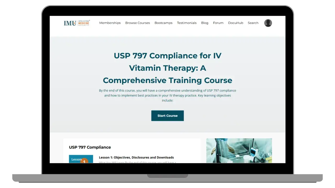 USP 797 Compliance for IV Therapy: Sterile Compounding Training