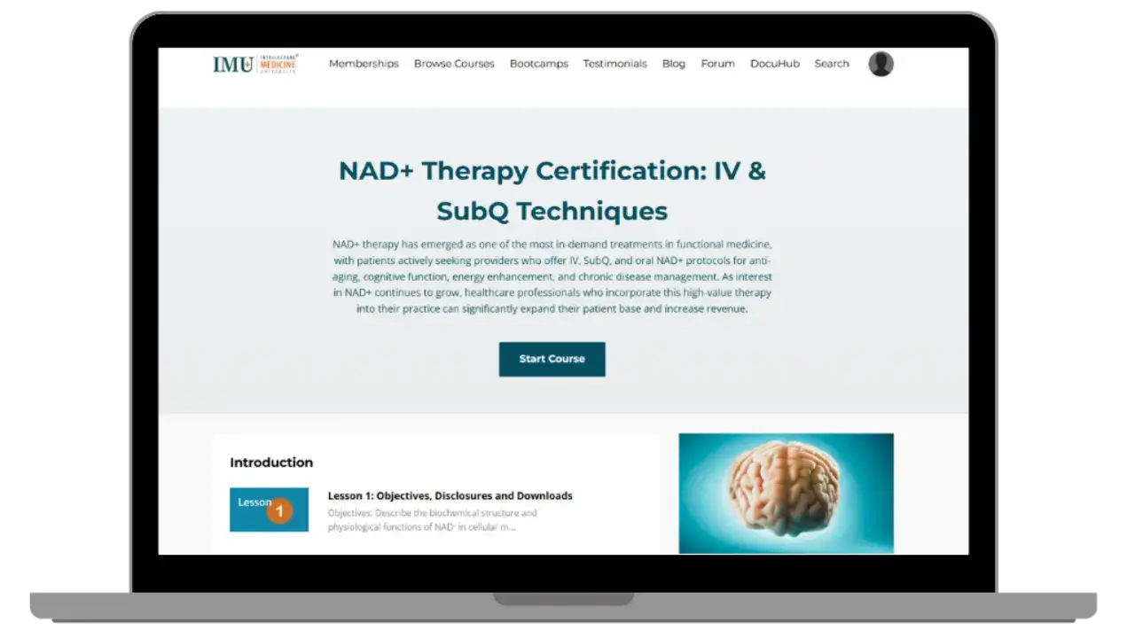 NAD+ Therapy Certification: IV & Subcutaneous Protocols