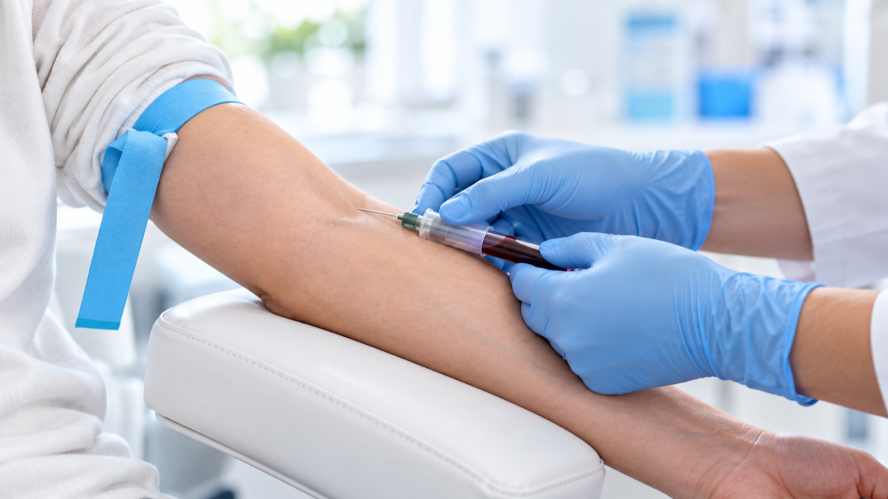 lab draw on an arm