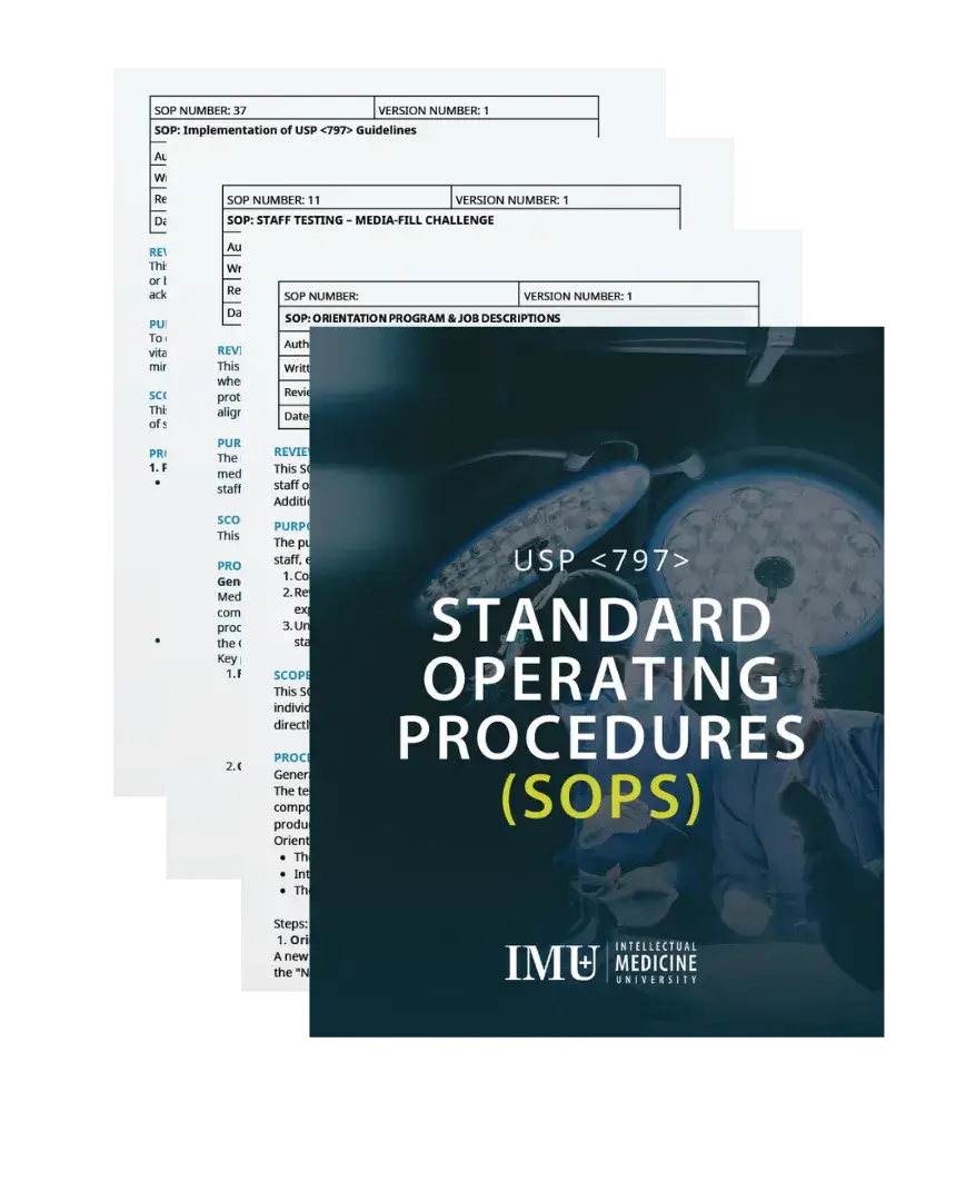 Document preview from the USP 797 Compliance for IV Therapy: Sterile Compounding Training 