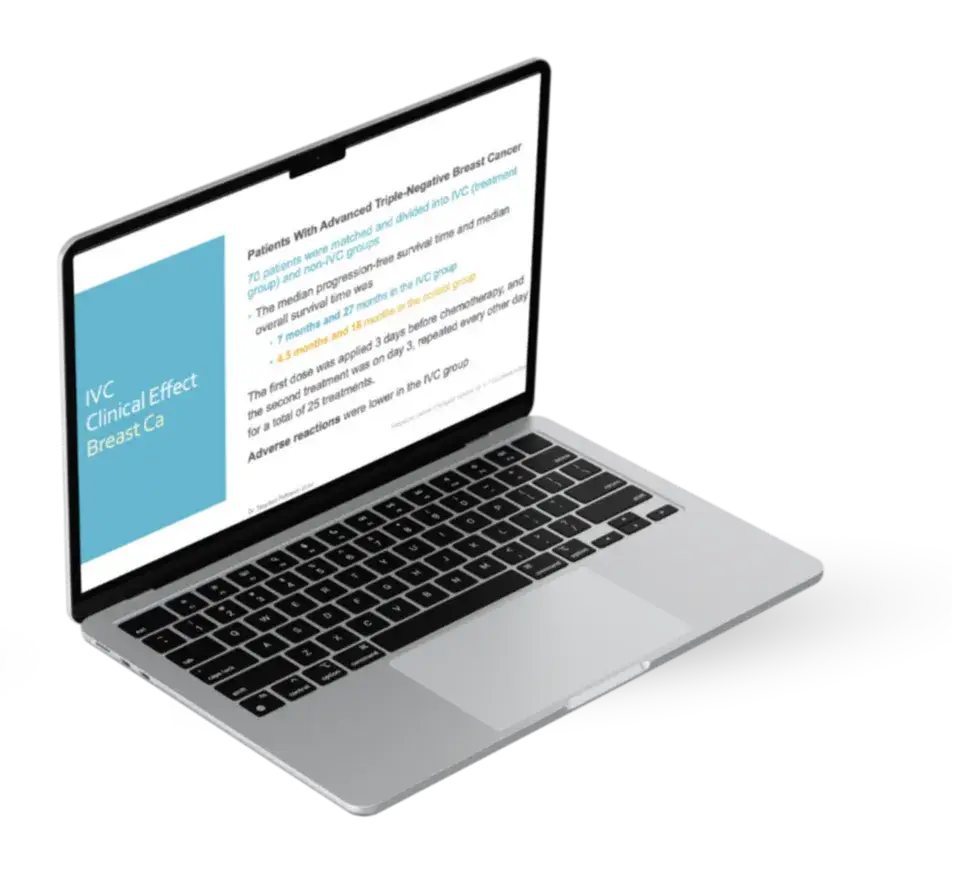 Laptop showing preview from the Integrative Breast Cancer Certification 