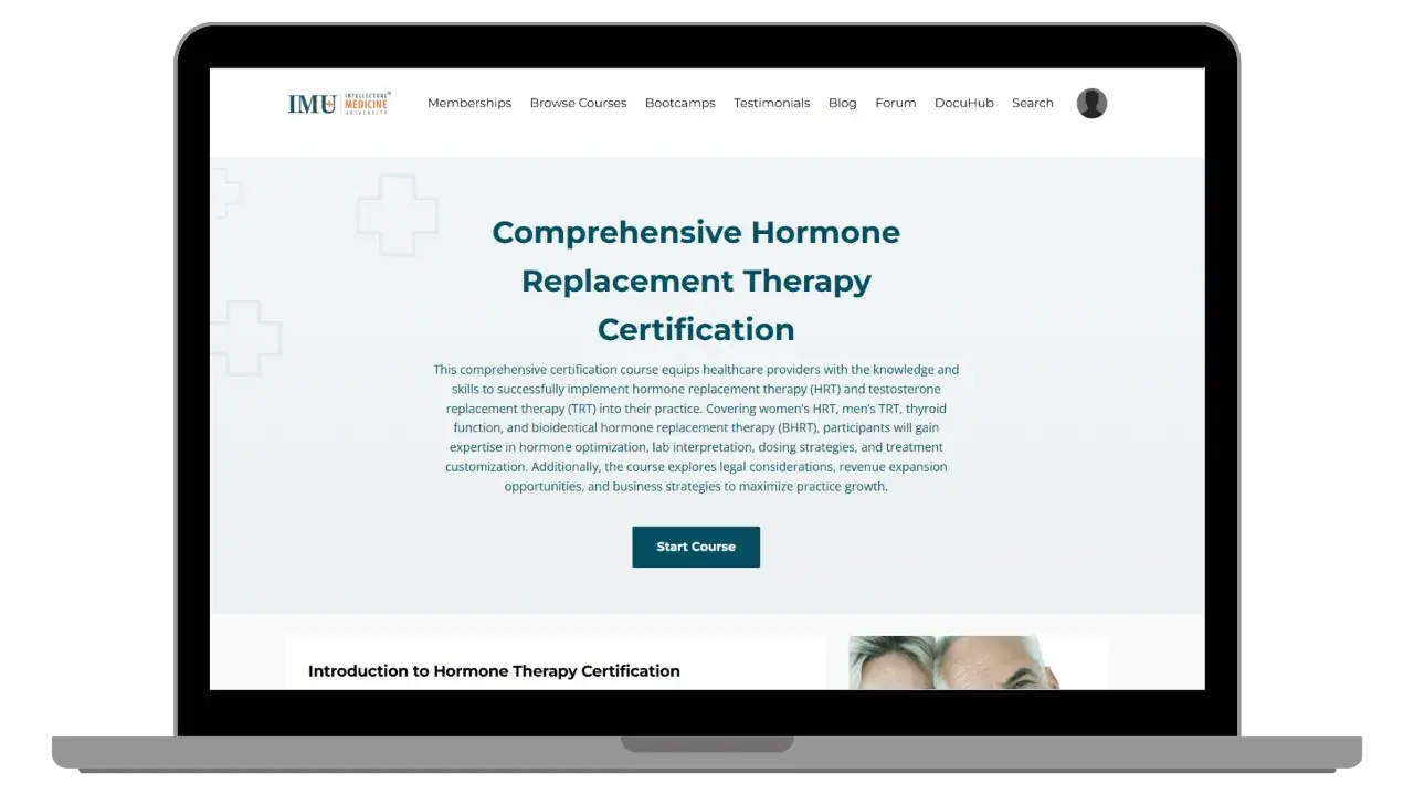 Bioidentical Hormone Replacement Therapy  Certification