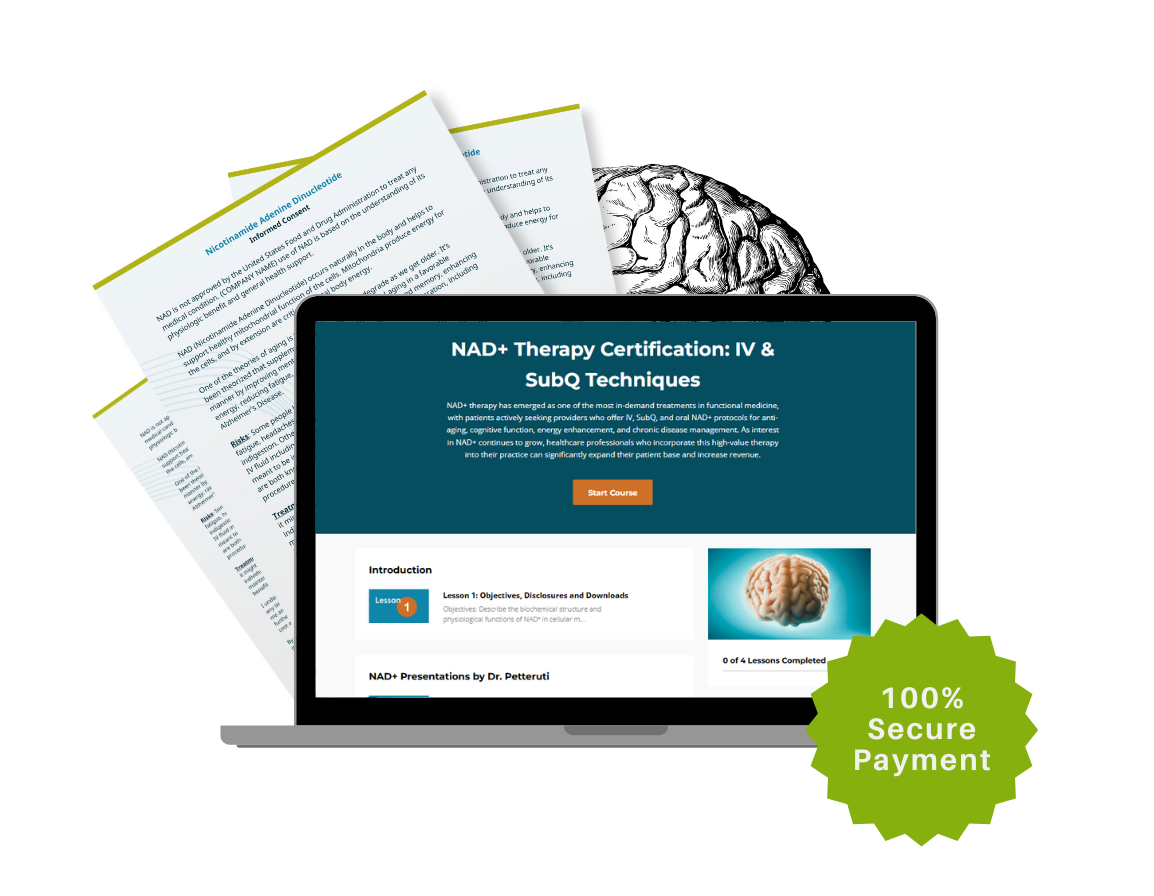 Accredited online functional medicine continuing education courses in IV therapy, peptide therapy, BHRT, longevity medicine, weight loss, and integrative medicine for nurse practitioners, physicians, PAs, RNs, and healthcare providers.