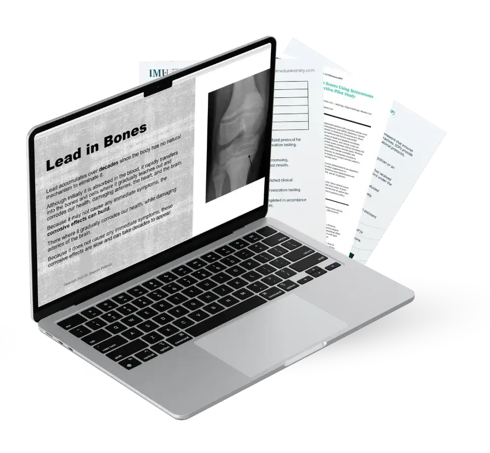 Laptop showing preview of the Chelation Therapy Certification