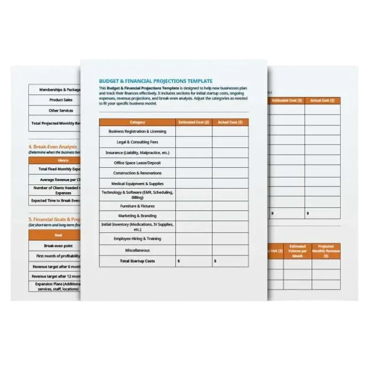 Preview of three documents, one next to the other