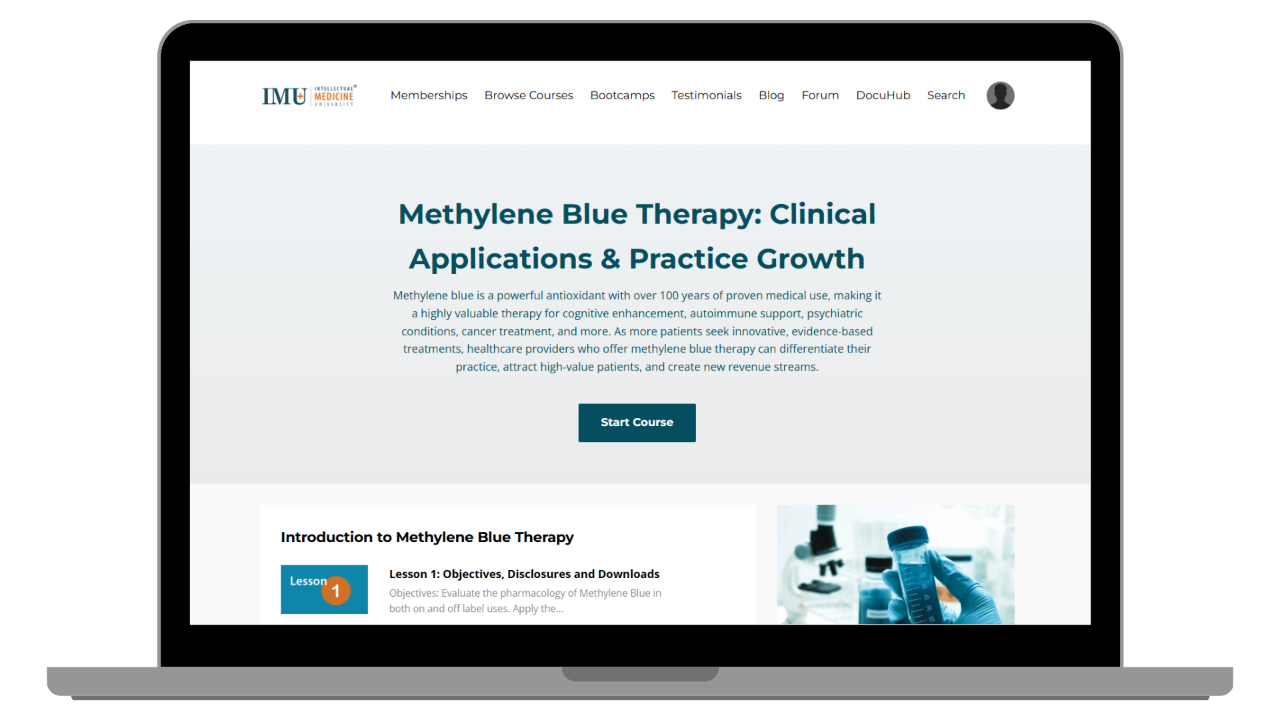 Methylene Blue Certification: Clinical Applications & Protocols
