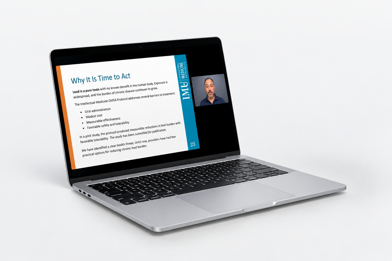 Laptop showing preview from Low Dose Naltrexone (LDN) Certification