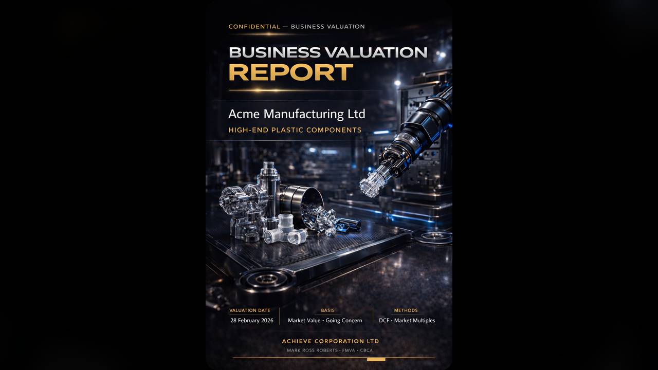Achieve Corporation — Business Valuation Memorandum example