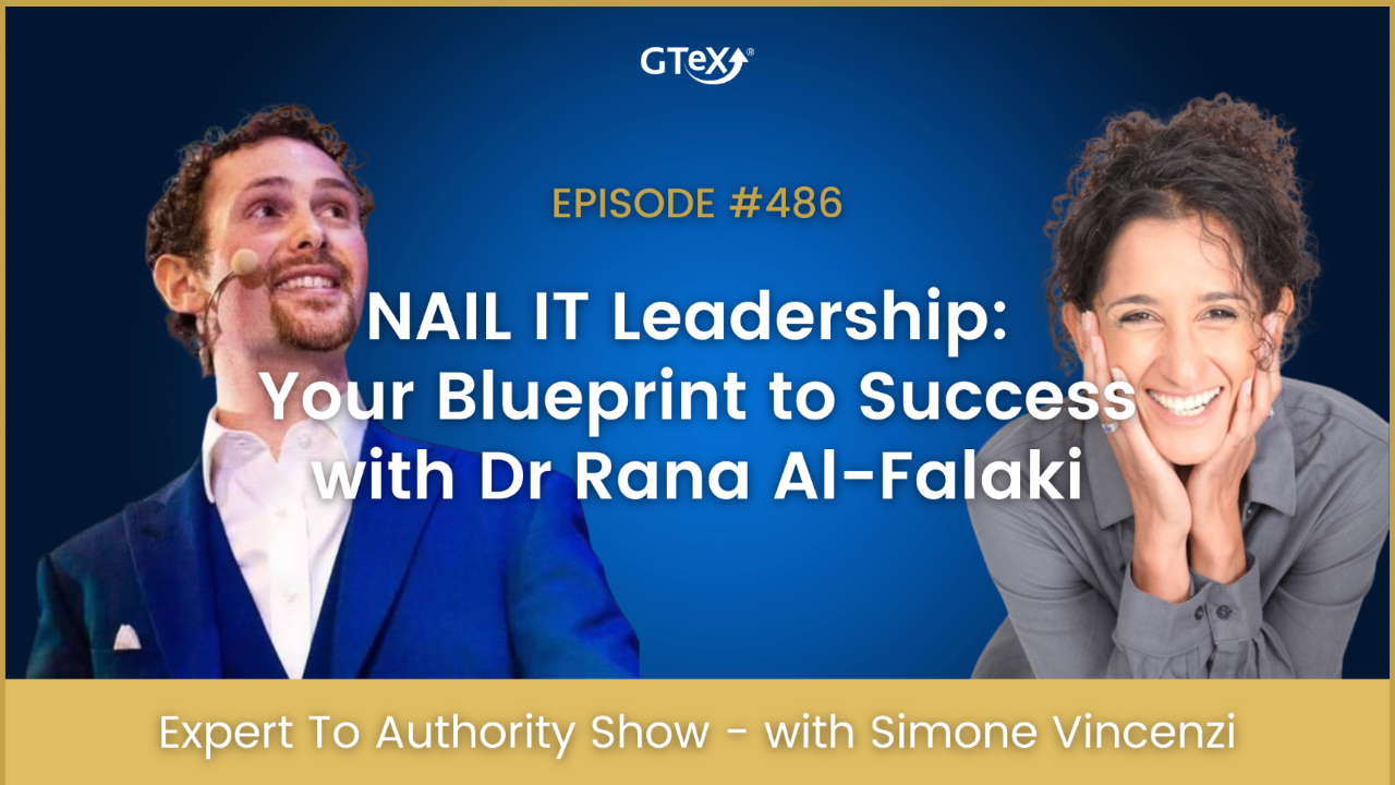 Dr Rana Al-Falaki Expert to authority podcast on NAIL-IT Leadership PLAY Modelt