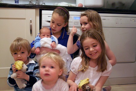 The six Roche children when young