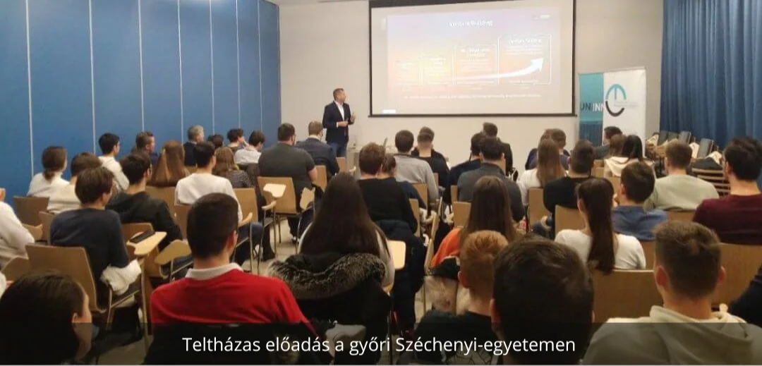 Teltházas előadás a győri Széchenyi-egyetemen