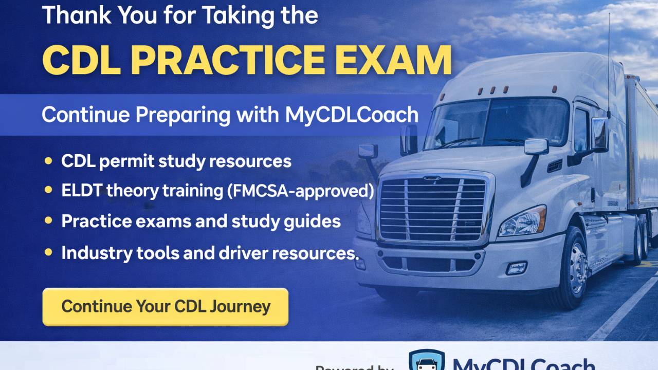 CDL Practice Exam Results | MyCDLCoach