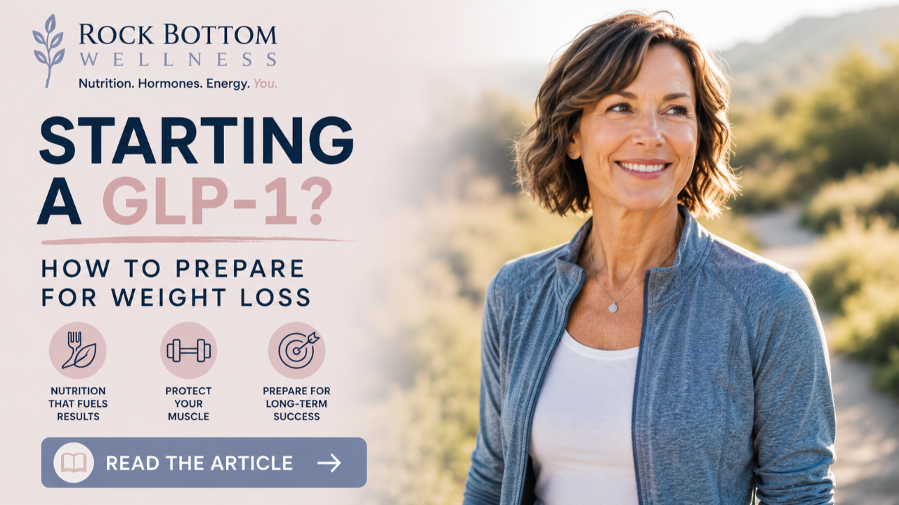 Woman over 40 preparing for GLP-1 weight loss with nutrition and muscle support