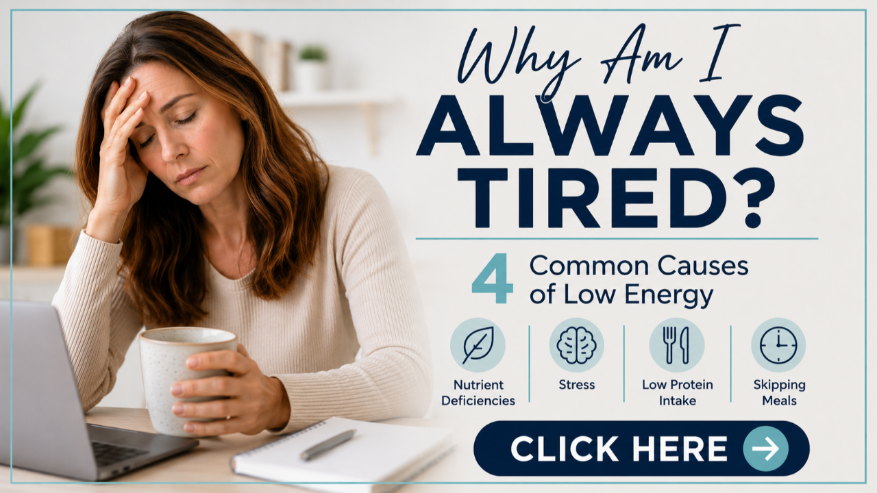 Woman experiencing low energy and fatigue while wondering why she is always tired despite getting enough sleep.
